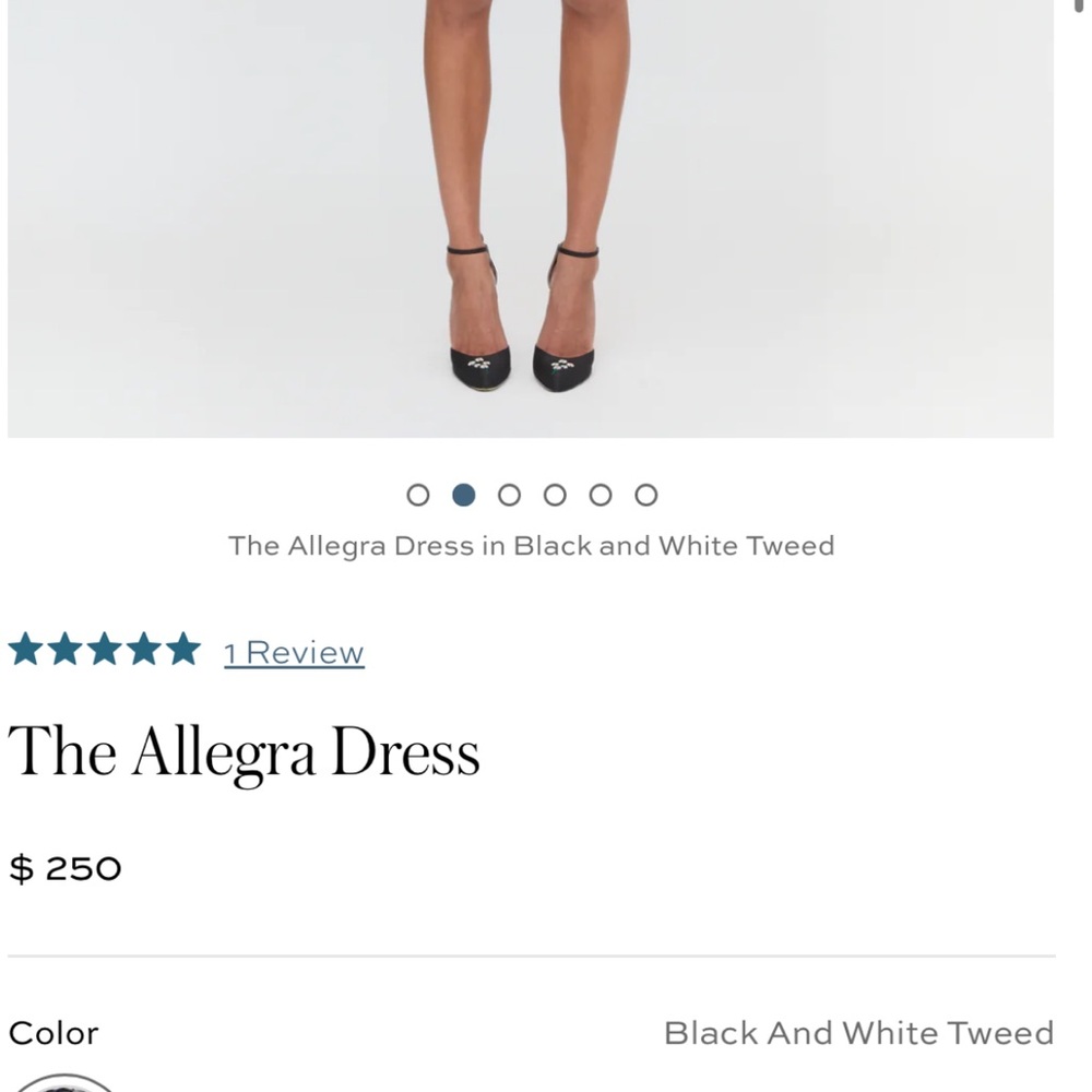 Hill House Allegra in store now Black and White Mini Dress - Picture 5 of 9